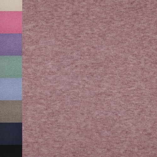 MAGAM-Stoffe Adele super weicher Strickstoff für Kleidung Meterware ab 50cm (03. Meliert mauve) von MAGAM-Stoffe