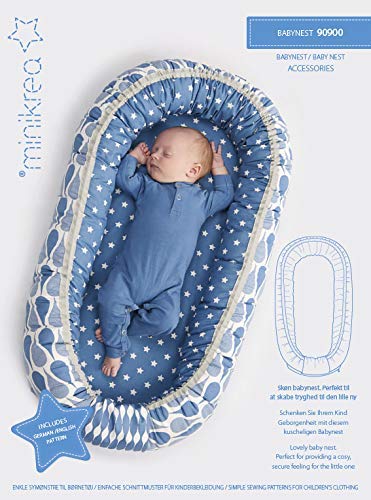 MAGAM-Stoffe Papier-Schnittmuster Baby Nest Wasserdichte Unterlage, Babydecke inkl. Aufnäher Enno von MAGAM-Stoffe