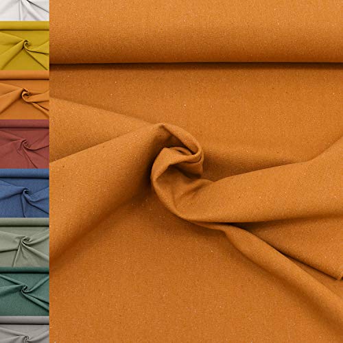 MAGAM-Stoffe Paris fester Canvas Stoff Kleidung Polsterstoff Meterware 50cm (03. Terracotta Orange) von MAGAM-Stoffe