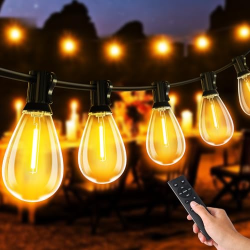 Lichterkette Außen 45M, Lang Lichterkette Outdoor mit 75+3 S11 Glühbirnen LED Lichterketten Außen Strom Outdoor Wetterfest Dimmbar Sommer Retro Lights Aussen Innen Dekoration für Party Pavillon von MAGGIFT