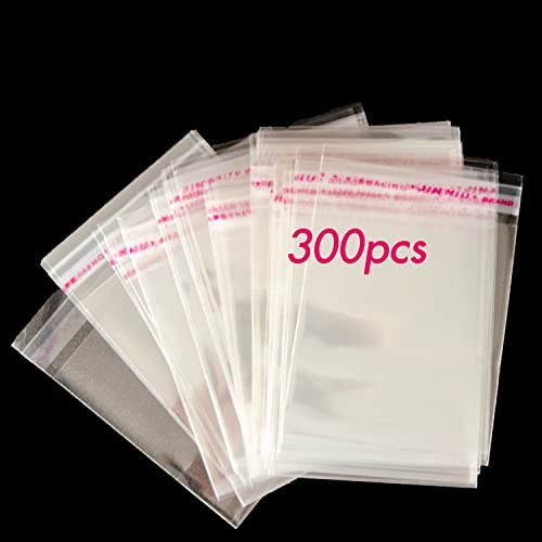 300 stück Cellophantüten Durchsichtige Selbstklebende. OPP-Plastiktüten ohne Löcher für Süßigkeiten, Geschenke, Schmuck, Karten, Bonbons, Pralinen. von MAGIC SELECT