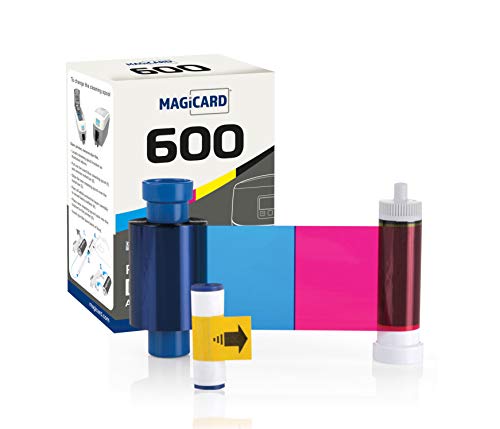 MAGICARD MB300YMCKO/3 Farbband – 300 Drucke – funktioniert nur für 600-Drucker von MAGICARD