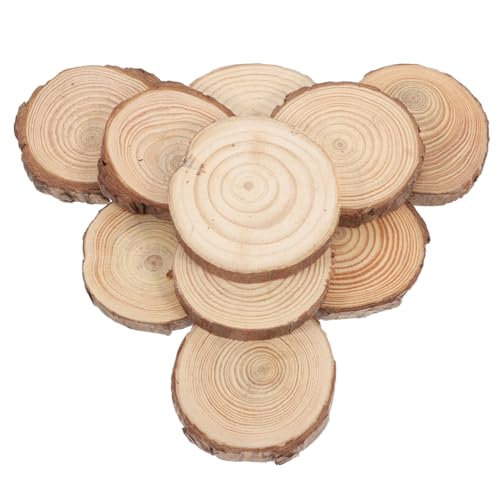 1 Satz Pinienspäne Holzornamente Holzscheiben Diy Bastelmaterial Holzscheiben Naturholz Holzuntersetzer Tischdekoration Aus Massivem Holz Holzverzierungsrohlinge Kiefernholz 12st MAGICLULU von MAGICLULU