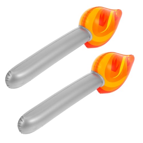 2st Aufblasbare Taschenlampe Flammenlose Schwimmkerzen Fackelspielzeug Für Sporttreffen Fackel Taschenlampe Aufblasbar Feuerzeuge Für Kerzen Spiele Gummi MAGICLULU von MAGICLULU