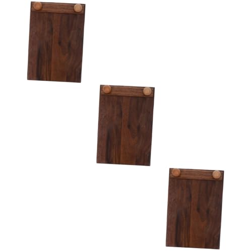 3St Speisekarte holzbrett holzplatten Menütafel menuekarten menu karte Menü-Clips-Board Menü-Schreibtafeln Menü Hartfaserplatte Büro-Hartfaserplatte Multifunktionsplatine hölzern MAGICLULU von MAGICLULU