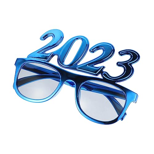 MAGICLULU 1 Paar 2023 Brille Herz Brille 2023 Neujahrsdekorationen Rollenspiele Für Kinder Silvester-party-brille 2023 Geburtstagsbrille Ornament Für Kinder Party-brillen-dekore Die Blue Stk von MAGICLULU