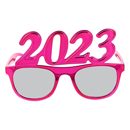 MAGICLULU 1 Paar 2023 Brille Neonbrille Kostümzubehör für das neue Jahr lustige Brillen Dekor faschingsbrille karnevalsbrille neujahr versorgung farbige Brillen für Abschlussfeiern Stk Rosy von MAGICLULU