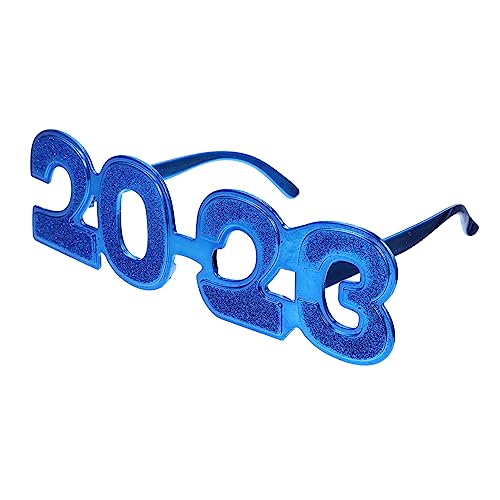 MAGICLULU 1 Paar 2023 digitale Brille Neujahrsbrille 2023 Party-Brillen-Dekore silvesterbrillen neujahr brillen Partygeschenke für das neue Jahr Telefon Requisiten Partybrille Stk Blue von MAGICLULU