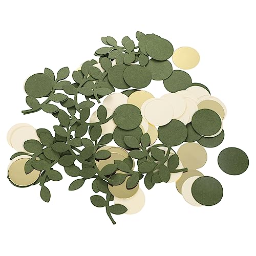 MAGICLULU 1 Packung Blätter rund Konfetti Partygeschenke Gänseblümchen Hochzeitsdekorationen für Tische Brautdusche Spiele komfetti festlich Hochzeitskonfetti Konfetti basteln Papier Green von MAGICLULU