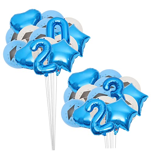 MAGICLULU 1 Satz 2023 Abschlussballons Dekorationen Helium party ballons partyballons partydekoration Szenenlayout Requisitenballon Luftballons aus Aluminiumfolie Emulsion Blue von MAGICLULU