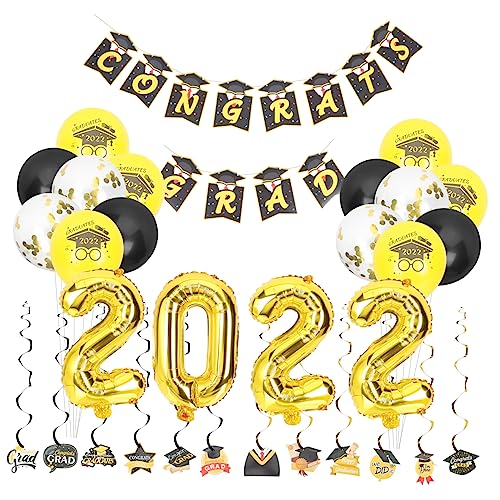 MAGICLULU 1 Satz Abschlussfeier Dekorationen Partyballons Zur Abschlusssaison Partyballons Aus Latex Layout-requisiten Für Abschlussfeiern Dekorationen Für Abschlussbanner Emulsion Colorful von MAGICLULU