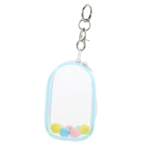 MAGICLULU 1 Satz Babytasche tragbarer Reißverschluss -Sammelkoffer Minifiguren-Präsentationstasche Handliche Vitrine Kapselanzeige klarer Taschenanhänger Puppenaufbewahrung PVC von MAGICLULU