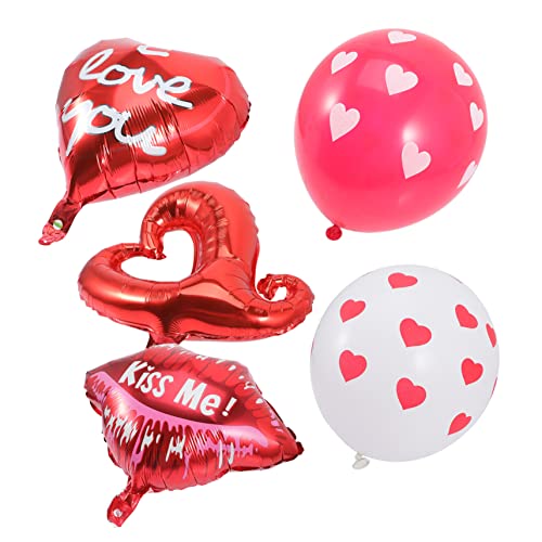 MAGICLULU 1 Satz Ballonanzug Hochzeit Gänseblümchen Ballons Herz Valentinstag Herzballons Liebesballon Rosa wedding day wedding decoration Liebe Ballon Valentinstag Dekoration Emulsion von MAGICLULU