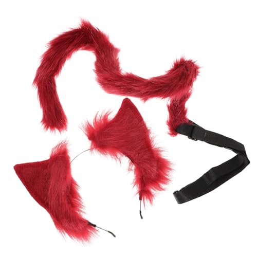 MAGICLULU 1 Satz Katzenohren-Stirnband Dekoration katzen schweif cat ears katzenphren Tier-Stirnband Plüsch-Katzenohren-Stirnband Flauschiges Stirnband mit Tierohren Lieferungen von MAGICLULU