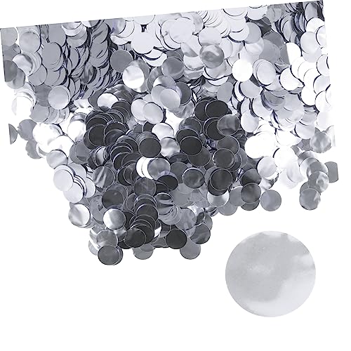 MAGICLULU 1 Satz Rundes Papier Werfen Konfetti Tortenstreuer Für Den Hochzeitstisch Aufdecken Partyzubehör Glitzerballons Wasserballon Dekorationen Brautballons Aluminiumfolie Silver von MAGICLULU