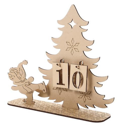 MAGICLULU 1 Satz Weihnachtsbedarf countdown kalender countdown calender weinachtsgeschte weihnachtskalender schmuck Advent sterben Dekoration für Weihnachtsfeiern Countdown-Kalender aus Holz von MAGICLULU