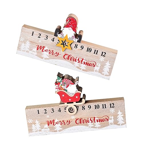 MAGICLULU 1 Satz Weihnachtskalender Aus Holz Hängende Weihnachtsdekoration Feiertag Adventskalender Weihnachtskalender Kalender Weihnachten Countdown-kalender Aus Holz 2st von MAGICLULU