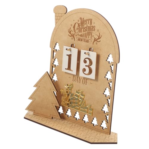 MAGICLULU 1 Set Adventskalender Heim Desktop Kalender Adventskalender Holz von MAGICLULU