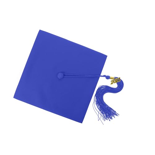 MAGICLULU 1 Stk Abiturmütze graduation cap abschlusshüte Abschluss Hut Graduierung Kleiderkappe Grabenfräse für Absolventen 2021 Doktorhut nützlicher Partyhut Abschlussfeier-Hut Gewebte Blue von MAGICLULU