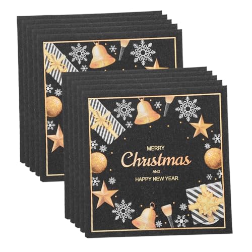 MAGICLULU 1 Weihnachtsservietten Gästeservietten Urlaub Servietten Weihnachtscocktailservietten Weihnachts-toilettenpapier Weihnachtspapierservietten Für Decoupage Zellstoff von MAGICLULU