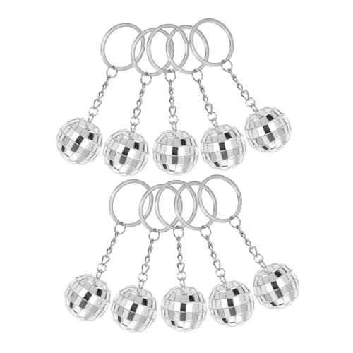 MAGICLULU Spiegel Disco Ball Schlüsselanhänger Charme 3CM Für Taschen Dekoration Weihnachtsbaum Anhänger Und Party Zubehör Glitzernde Disco Kugel Für Mottopartys Und von MAGICLULU