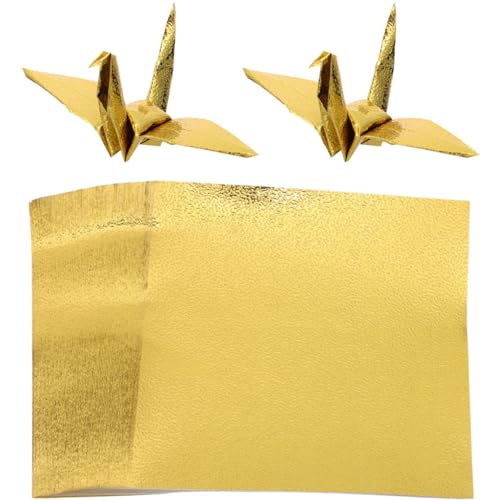 MAGICLULU Goldenes Origami 15cm DIY Faltpapier Für Bastelprojekte Kreatives Falten Von Bastelpapier Für Dekoration Und Kunstwerke von MAGICLULU