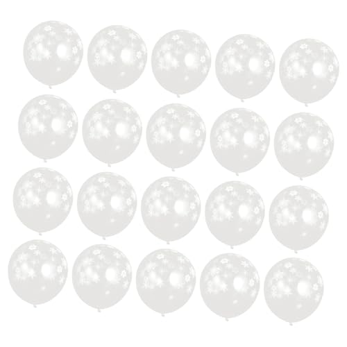 MAGICLULU 100 Stück 12 Transparenter Schneeballon Festivalballons Weihnachtliche Folienballons Babyballons -dusche-ballon Weihnachtspunschballon Weihnachtshochzeitsballon Weiß Emulsion von MAGICLULU