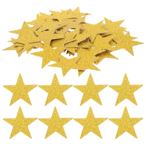 MAGICLULU 100 Stück Goldene Stern Konfetti Hochzeitsdekoration Goldene Sternausschnitte Glitzernde Sterne Metallische Ausschnitte Streukonfetti Stern Glitzer Konfetti Bastelbedarf von MAGICLULU