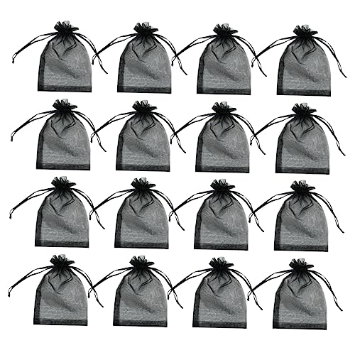 MAGICLULU 100St Beam- -Aufbewahrungstasche seidenband ribbon o'bag Karte durchsichtige Aufbewahrungsbeutel Aufbewahrungstasche Aufbewahrungsbeutel für Organza Black von MAGICLULU