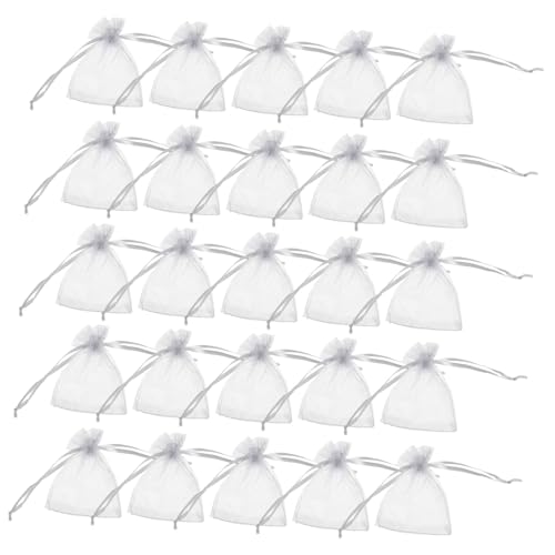 MAGICLULU 100St Griffe Tasche Würfel Kordelzüge aufbewahrungssack storage pockets tea bag Mehrzweck brotsack durchsichtige organzabeutel Partybevorzugungsbeutel Stoff Light Grey von MAGICLULU