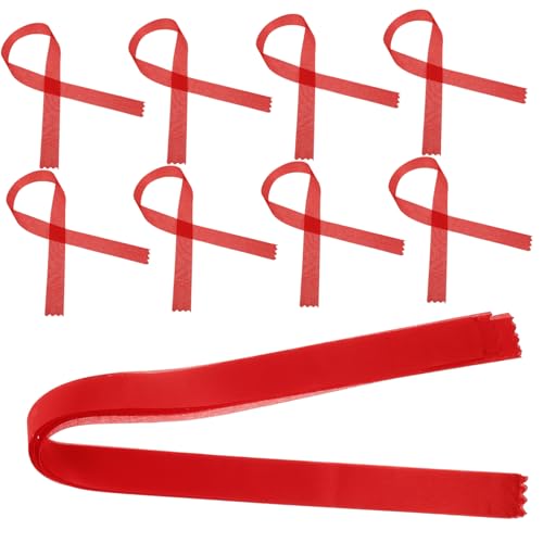 MAGICLULU 100St Wunschgürtel Satinbänder Hochzeit Dekoration DIY Bänder Rote Dekobänder Bastel Ribbons Wunschband aus Satin Rotes Band zum Valentinstag rotes Organzaband Bandbanner Satin- von MAGICLULU