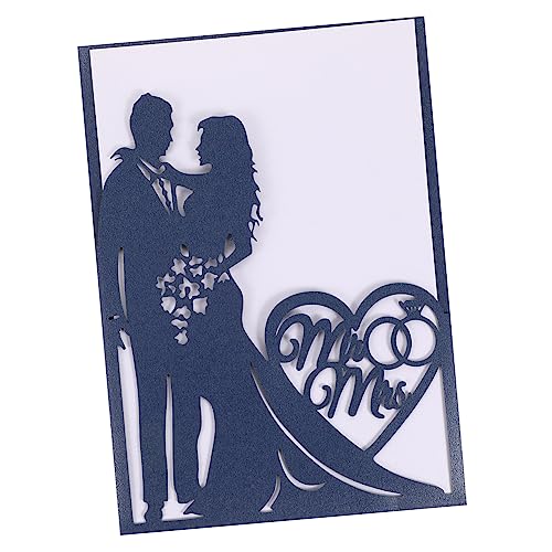 MAGICLULU 10St Grußkarte gefälscht Hochzeitsdekoration Frauen Hochzeitsgeschenke jubiläumskarte anniversary card romantische hochzeitseinladungen Einladungskarten zur Hochzeit Papier Blue von MAGICLULU