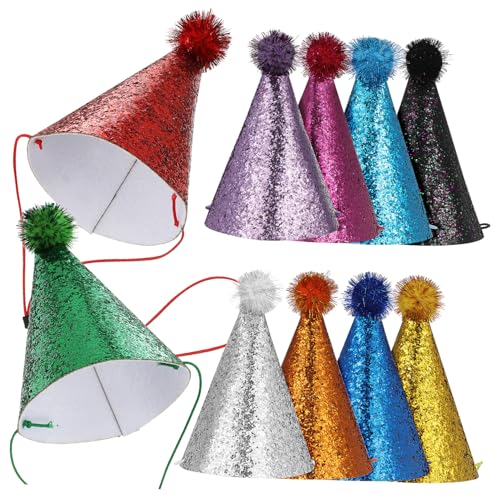 MAGICLULU 10Stücke Geburtstagshüte für Erwachsene Verstellbare Partyhüte Bunten Farben Leicht und Bequem für Jede Feier für Haustiere MAGICLULU 10Stücke Geburtstagshüte für Erwachsene Verstellbare Partyhüte Bunten Farben Leicht und Bequem für Jede Feier für Haustiere von MAGICLULU