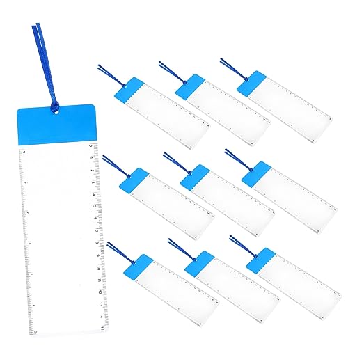 MAGICLULU 10st Lesezeichen Seitenmarkierungen Mit Geradem Lineal Planer-seitenfinder Buchmarker Leere Geschenkanhänger Zum Aufhängen Lesezubehör Für Schüler Pvc Student Leser Mit Löchern von MAGICLULU