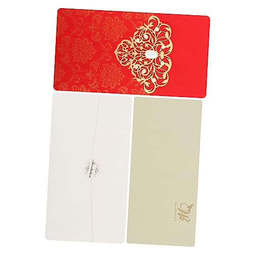 MAGICLULU 10st Umschlag Hohle Einladung Einladungskarte Hohle Hochzeitskarte Hohle Hochzeitseinladung Einladungspapier Romantische Hochzeitseinladungen Rot Spezialpapier von MAGICLULU