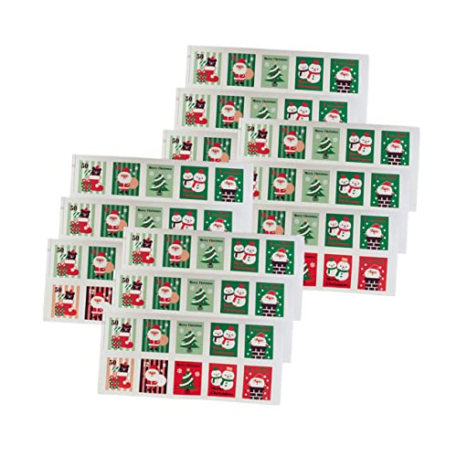 MAGICLULU 12 Blätter Umschlag-versiegelungsaufkleber Weihnachtssiegelaufkleber Aufkleber Für Weihnachtsumschläge Weihnachtsaufkleber Für Kinder Urlaubssiegelaufkleber Etikett Briefmarke von MAGICLULU