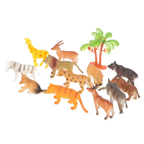 MAGICLULU 12st Tiermodell Wüstentierfiguren Waldtier-babyparty Tierisches Spielzeug Miniaturtiere Waldtierfiguren Tigerfiguren Dschungeltierfiguren Wald-babyparty-dekorationen Plastik von MAGICLULU