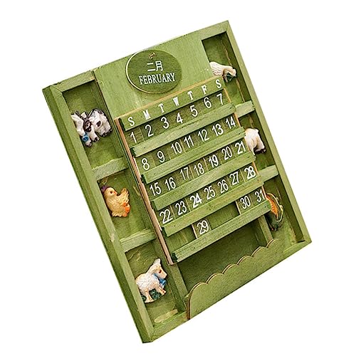 MAGICLULU 1Stk Weihnachtskalender aus Holz wand weihnachten Adventskalender 2021 kleiner Tischkalender weihnachtsdeko tier kalender Weihnachtsschmuck Hängender Kalender hölzern Green von MAGICLULU