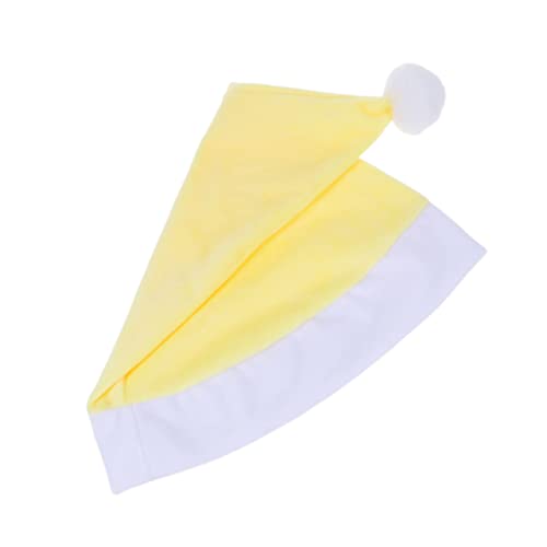 MAGICLULU 1Stk Weihnachtsmütze Weihnachtszwergmütze Weihnachtsmänner Wintermütze Weihnachten für Hut Weihnachtsbedarf santa claus hat weihnachtsmannmützen presents weihnachtstueten Yellow von MAGICLULU