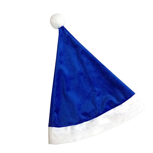 MAGICLULU 1Stk Weihnachtsmützen Weihnachtskostüm blaue Weihnachtsmütze weihnachtsfeier liefert Weihnachtsmütze für Erwachsene lustige Hüte Plüsch santa claus hat weihnachtsmannmützen Blue von MAGICLULU