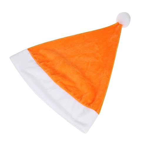 MAGICLULU 1Stk Weihnachtsmützen rote Weihnachtsmütze Girlande Gorros de para adultos Beanie-Mützen aus Baumwolle karnevalskostüme fasnachtskostüme weihnachtsbaum weihnachtsdeko Orange von MAGICLULU