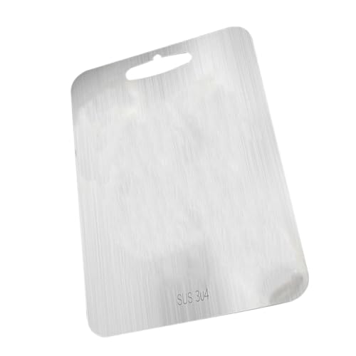 MAGICLULU 1Stk schneidebrett aus edelstahl Auftauplatte Block Korb Stift fleisch schneidebrett non slip cutting board Anti-Rutsch-Schneidebrett praktisches Schneidebrett Edelstahl 304 Silver von MAGICLULU