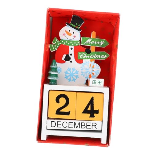 MAGICLULU 1stk Weihnachtskalender Aus Holz Adventskalender Dekoration Die Büroeinrichtung Tage Bis Zum Weihnachtskalender Für Das Büro Weihnachtsdekor-kalender Dekorationen Yellow von MAGICLULU