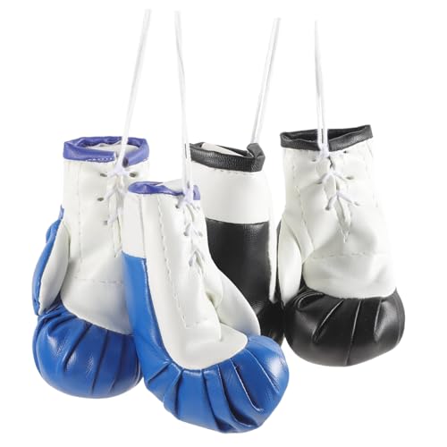 MAGICLULU 2 Paar schlüsselanhänger boxhandschuhe anhänger eincremehilfe schlusselketten geburtstags mitbringsel Mini-Boxhandschuh-Dekor Christbaumschmuck zum Aufhängen Boxhandschuhe Mini PVC von MAGICLULU