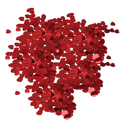 MAGICLULU 2 Packungen Rotes Herzförmiges Tischkonfetti 300 Stück Pro Packung Hochzeitskonfetti Aus Kunststoff Für Festliche Anlässe Wie Hochzeit Karneval Und Weihnachtsfeier Perfekte von MAGICLULU