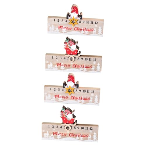 MAGICLULU 2 Sätze Weihnachtskalender Aus Holz Szene Weihnachten Adventskalender Krippe Adventskalender Nähen Weihnachtsschmuck Roman Kalender Kalender Für Weihnachten Khaki 2 Stück * 2 von MAGICLULU