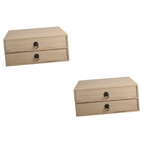 MAGICLULU 2 Stk Schubladenbox storage boxes aufbwahrungs-box Maschine Auto schubladentrenner schubladenschrank mehrschichtiger Vorratsbehälter Kleinigkeiten-Organizer aus Holz Zypresse von MAGICLULU