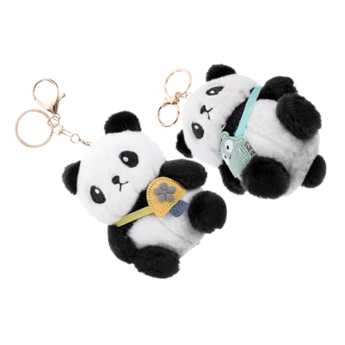 MAGICLULU 2 Stück Panda-schlüsselanhänger, Plüschtier, Schlüsselanhänger, Geldbörse, Rucksack, Handtasche, Hängender Panda-puppenanhänger von MAGICLULU