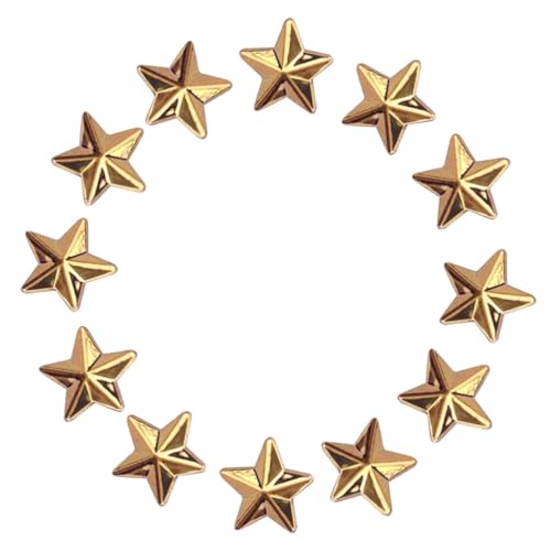 MAGICLULU 200 Stück Kleine Stern-Strasssteine Mini-Acryl-Flatback-Sterne Acryl-Strass-Sternverzierungen Für Diy-Schmuck Kleidung Dekor (Golden) von MAGICLULU