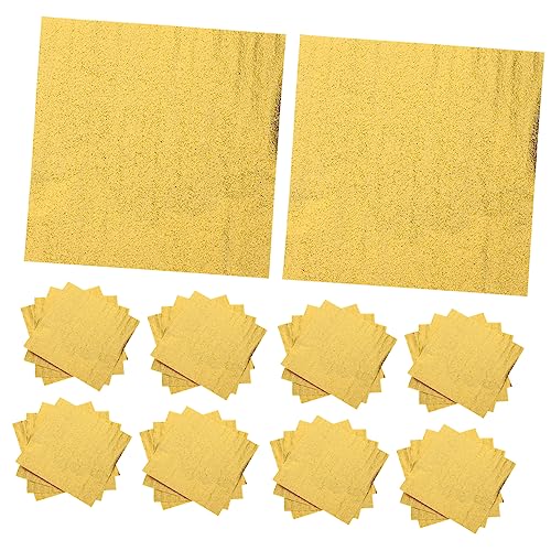 MAGICLULU 200St Aluminiumfolie Partyzubehör Bausatz quadratische Alufolie Millionen Verpackung paketpapier packpapier hochzeitsbingo Sugar Bonbonpapiere Geschenkpapier für Süßigkeiten Golden von MAGICLULU